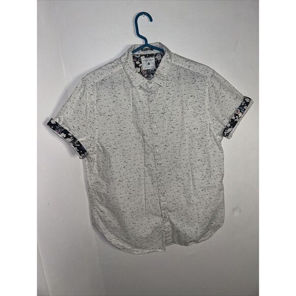 Denim & Flower Ricky Singh Mens Shirt, sz L, white with black pattern. EUC! - Picture 6 of 6